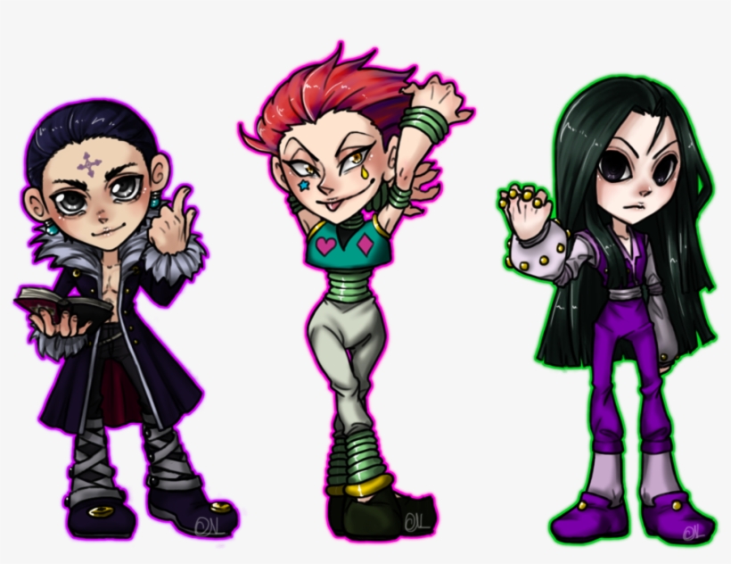 Chibi Group Sticker Of Chrollo, Hisoka, And Illumi - Hisoka, transparent png #3413091