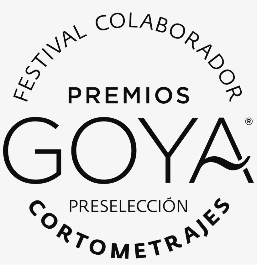 Goya 30 Sello Festival Colaborador Cortos Negro - Premios Goya 2017 Logo, transparent png #3413112