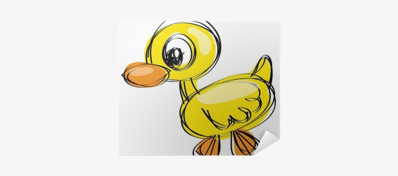 Sketched Duck Shower Curtain, transparent png #3413218
