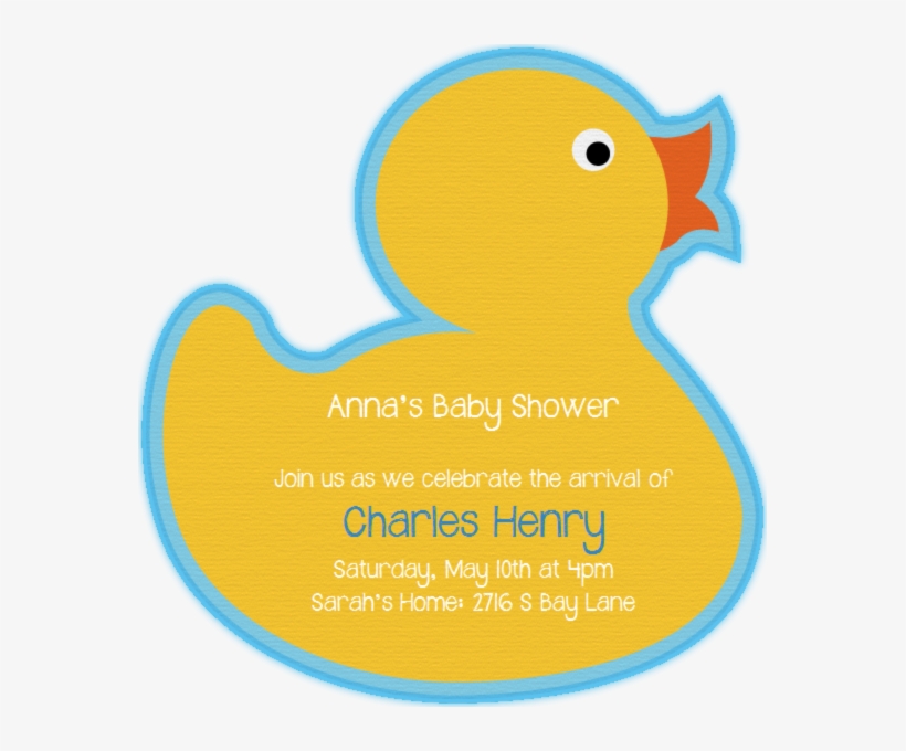 Com Online Baby Shower Invitations Little Duckie Yello - Baby Shower, transparent png #3413263
