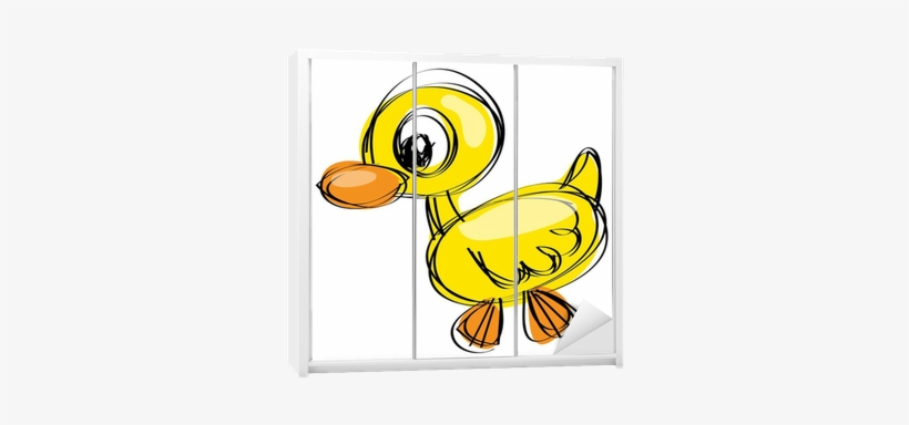 Sketched Duck Shower Curtain, transparent png #3413300