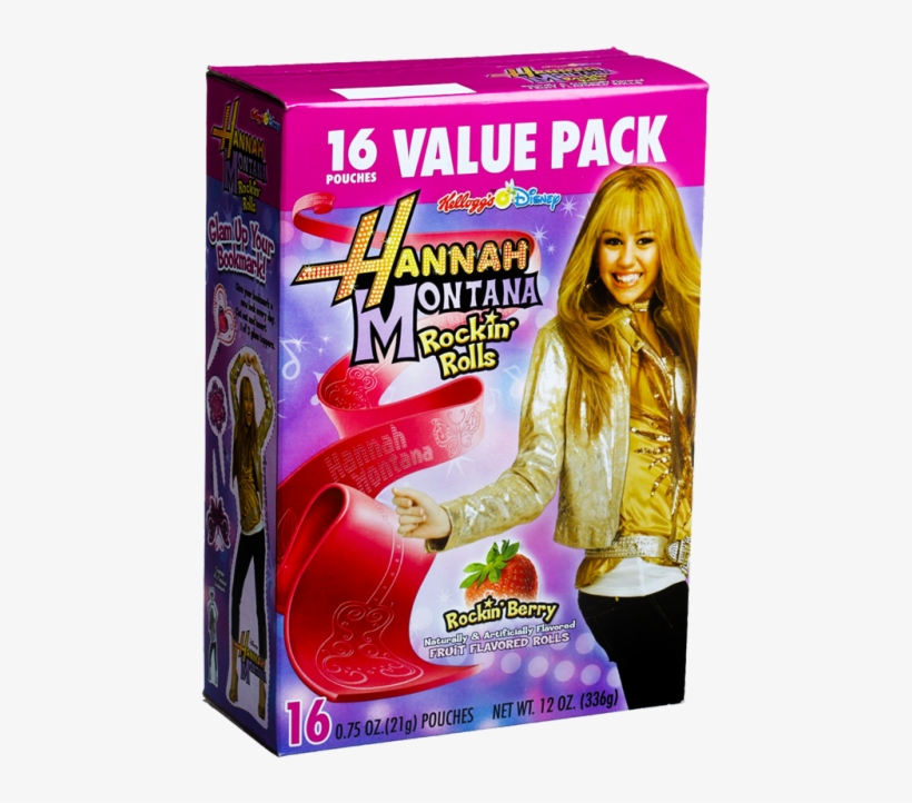 Kelloggs Disney Fruit Flavored Rolls, Hannah Montana, transparent png #3413429