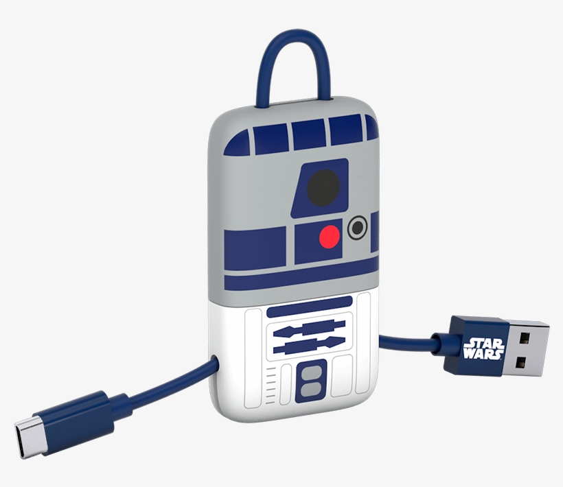 Star Wars Tlj R2d2 Keyline Micro Usb Cable 22cm - Star War Micro Usb, transparent png #3414097