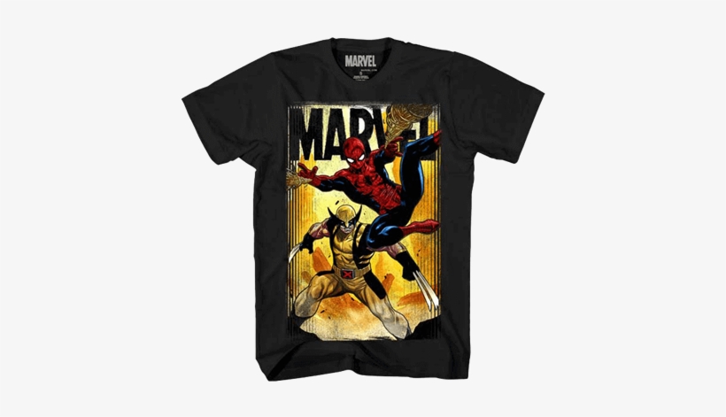 Spiderman And Wolverine Avengers T-shirt - Mke T Shirt, transparent png #3414794