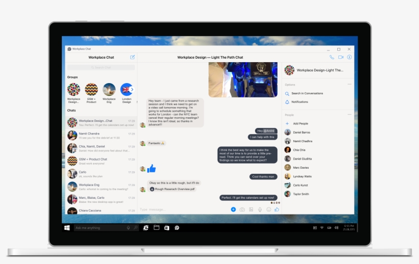 Workplace By Facebook - Workplace Chat Desktop App, transparent png #3415380