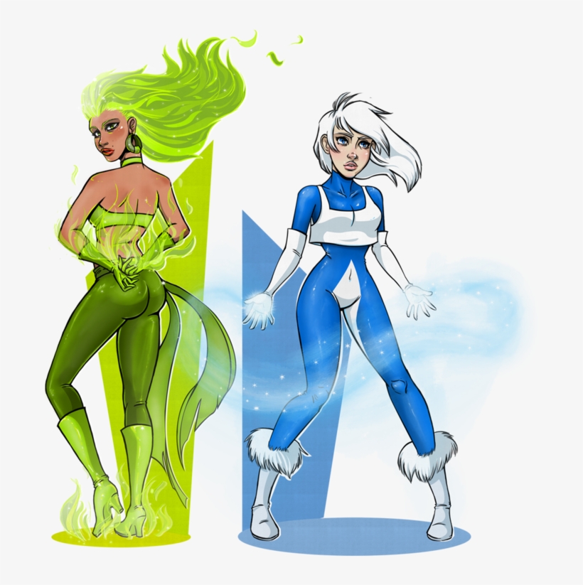 Fire And Ice - Fire And Ice Superhero, transparent png #3415664