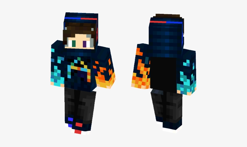 Fire & Ice - Lil Uzi Minecraft Skin, transparent png #3415859
