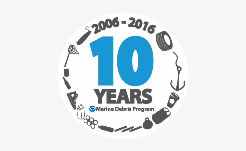 The Noaa Marine Debris Program 10 Year Anniversary - 10 Years, transparent png #3416010