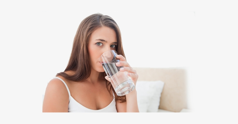 Girl Drinking Water - Woman Drinking Water Png, transparent png #3416287