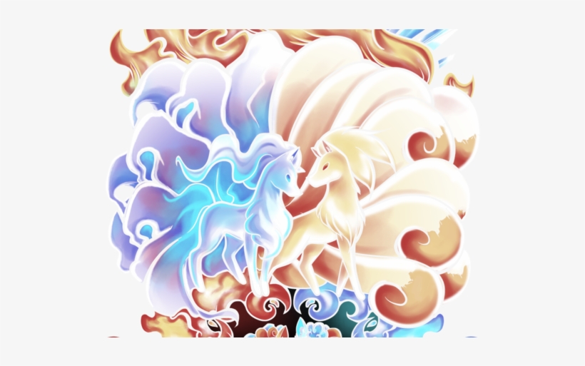 Nine Tales Of Ice And Fire - Ninetales Ice And Fire, transparent png #3416418