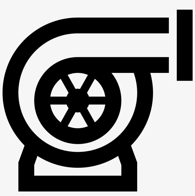 The Icon Has A Triangular Base At Its Bottom - Turbocharger Icon, transparent png #3416491