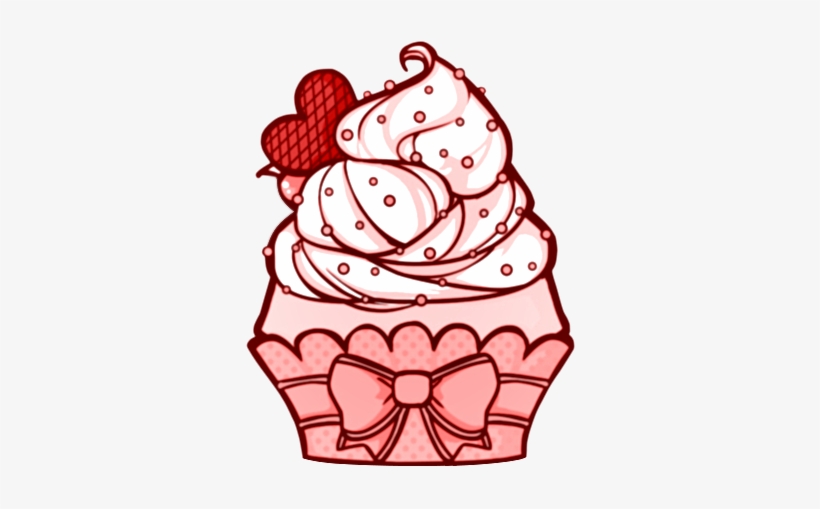 Bow, Cupcake, And Food Image - Cupcakes Desenho, transparent png #3416609