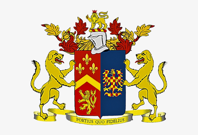 Per Pale Gules And Azure, In Dexter, A Chevron Or Between - Czech Republic Coat Of Arms, transparent png #3416662