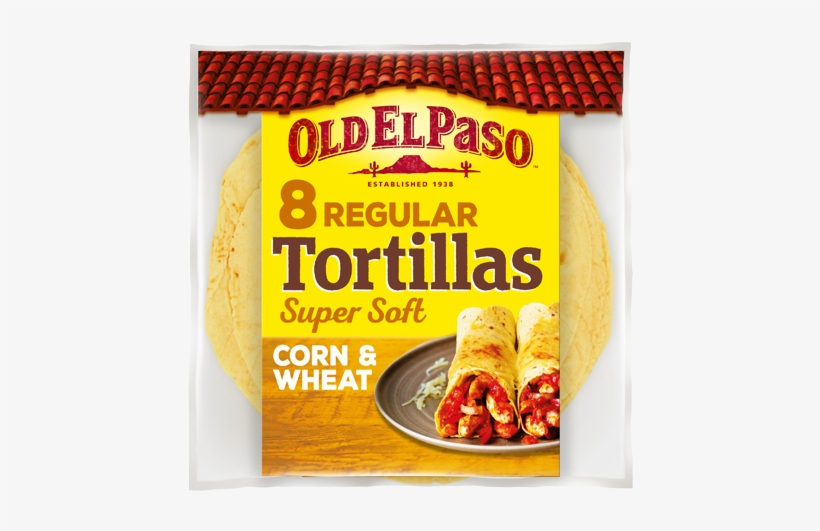 8 Regular Corn Tortillas - Old El Paso Tortilla Bread, transparent png #3417046