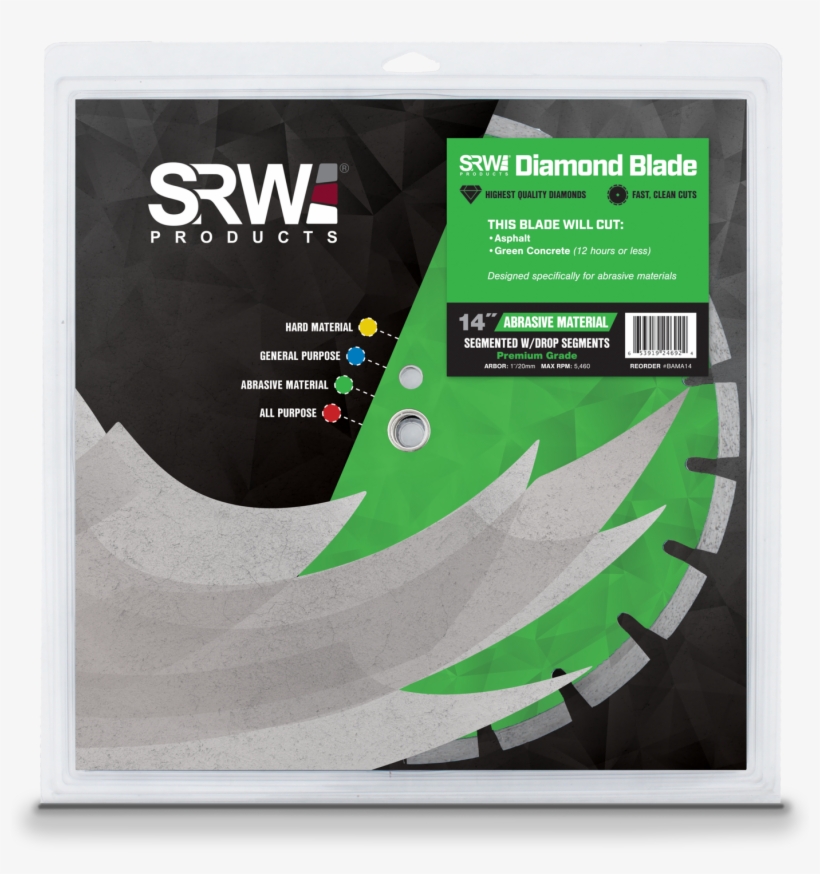 14" Premium Asphalt With Drop Segment Diamond Blade - High Gloss Paver Sealer 1 Gallon, transparent png #3417230