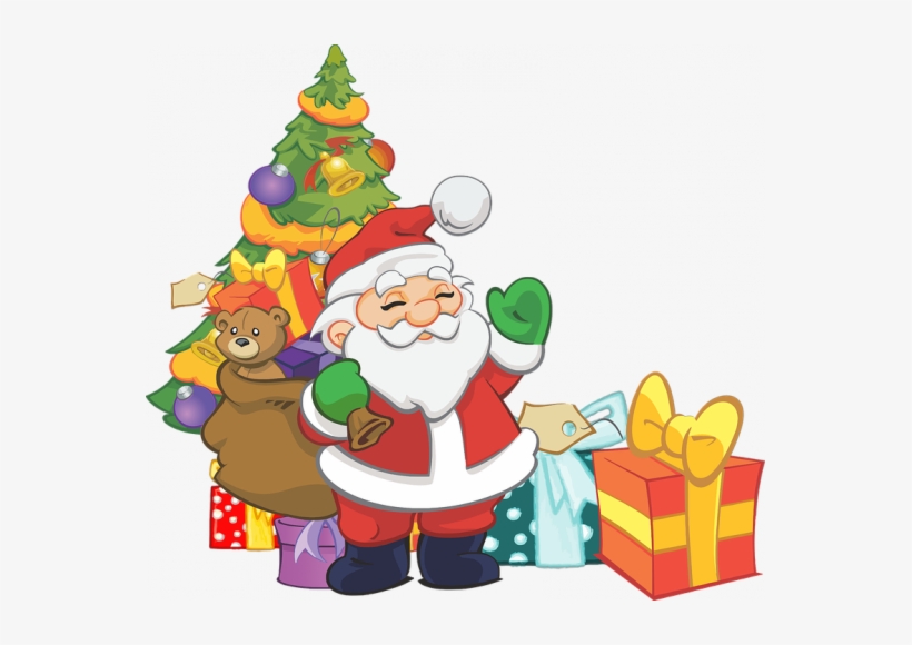 It's Almost Christmas - Święty Mikołaj Z Prezentami, transparent png #3417479