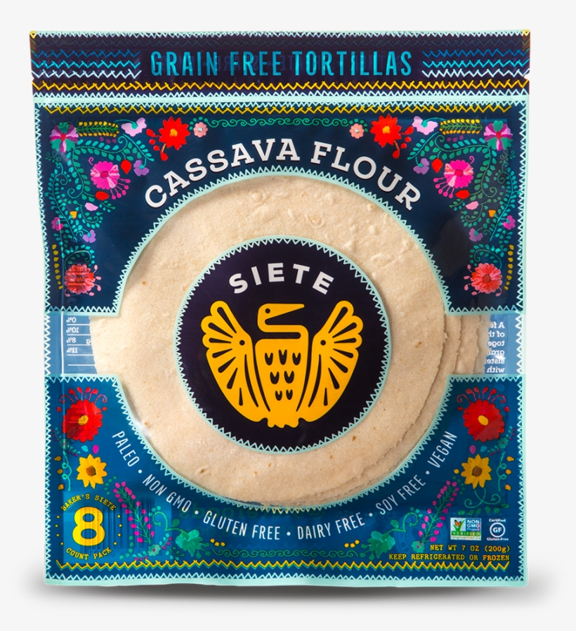Cassava & Coconut Tortillas - Siete Cassava Flour Tortillas, transparent png #3417534