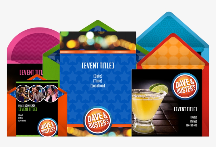Online Invitations To Your Next Party - Dave & Busters Egift Card (email Delivery), transparent png #3418854