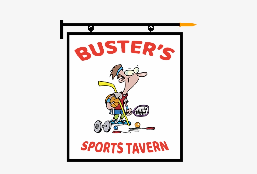 Buster's Sports Tavern Logo - Athlete Clip Art, transparent png #3419233