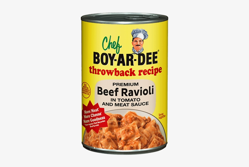 Beef Ravioli - Chef Boyardee Throwback Recipe, transparent png #3419469