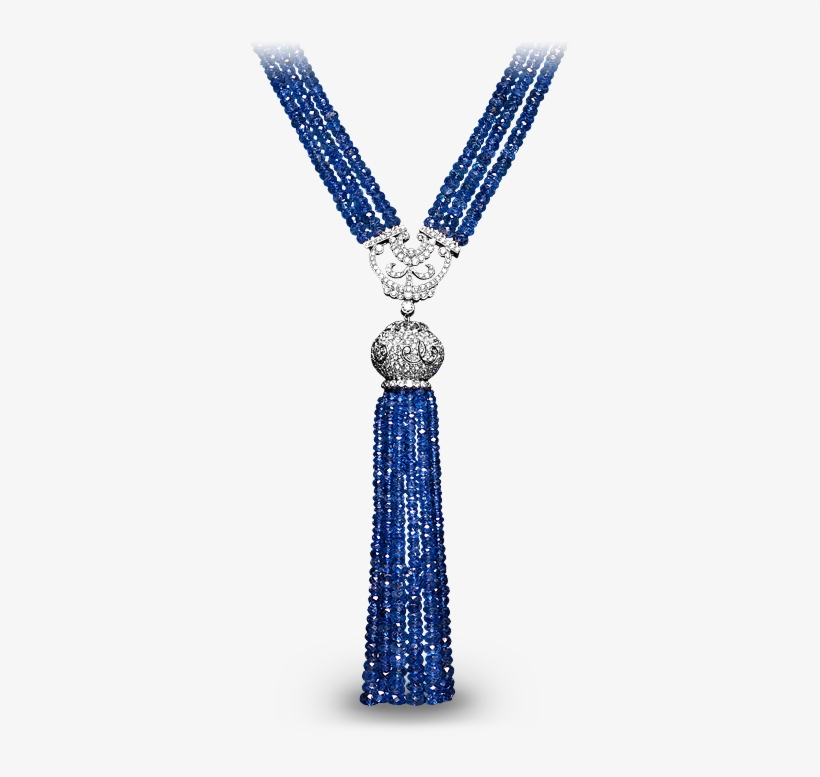 Blue Sapphire Tassel Necklace - Jacob And Co Jewellery, transparent png #3419500