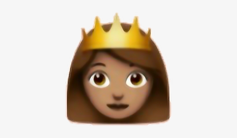Princess/queen Emoji Emojifreetoedit - Emoji De Princesa Morena, transparent png #3419670