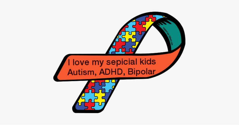 Adhd And Autism Ribbon, transparent png #3420431