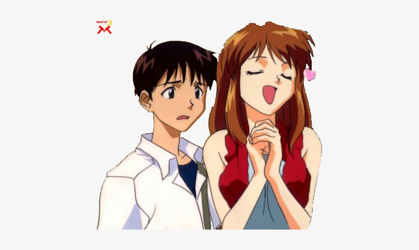 Shinji & Asuka - Asuka Shinji Fan Art, transparent png #3420935