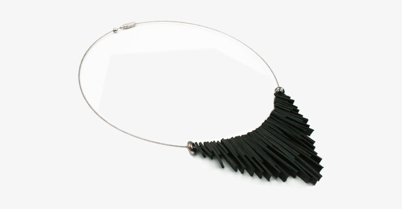 Inner Tube Slider - Upcycled Bike Jewellery. Black Ethnic Necklace Made, transparent png #3421254