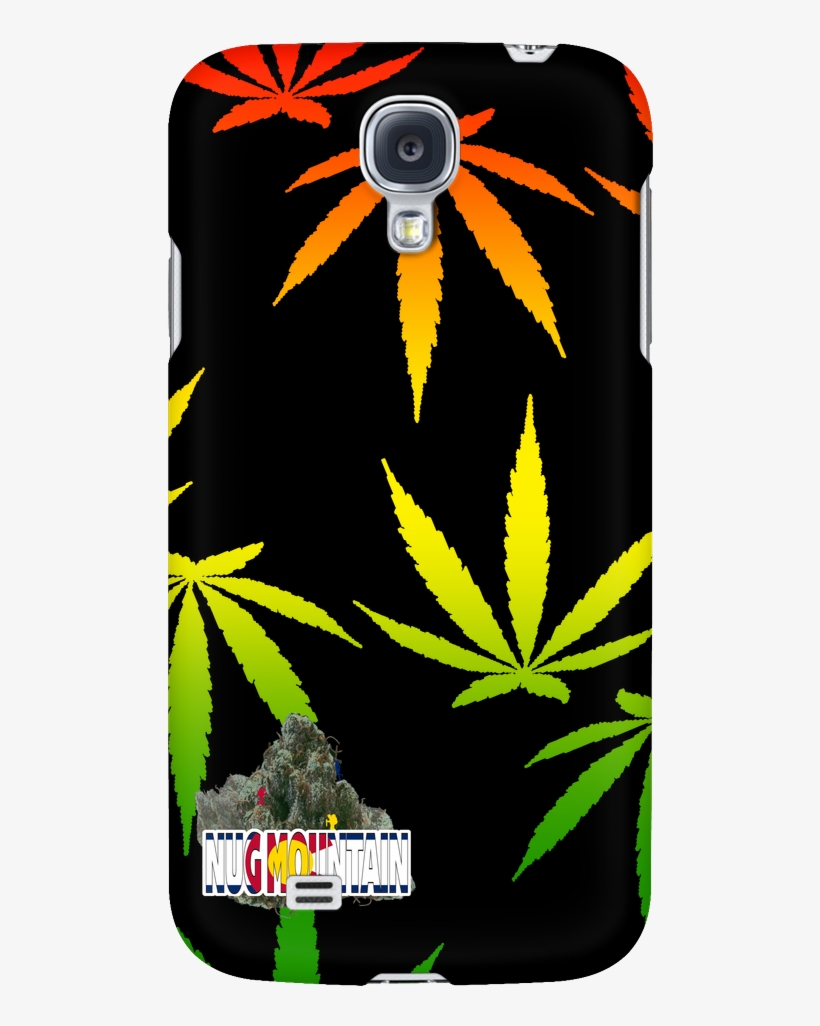 Large Rasta Weed Leaf Phone Case - Mobile Phone, transparent png #3421476