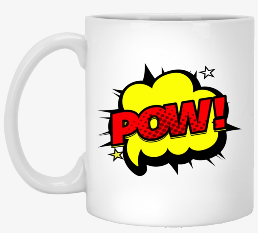 Vintage Superhero Comic Book Sound Effect Mugs Teeever - Mug, transparent png #3421619