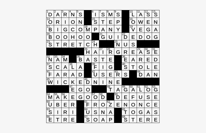 1002-18 Ny Times Crossword 2 Oct 18, Tuesday - Sun Fabulous Magazine April 22 2018 Crossword Answers, transparent png #3421747