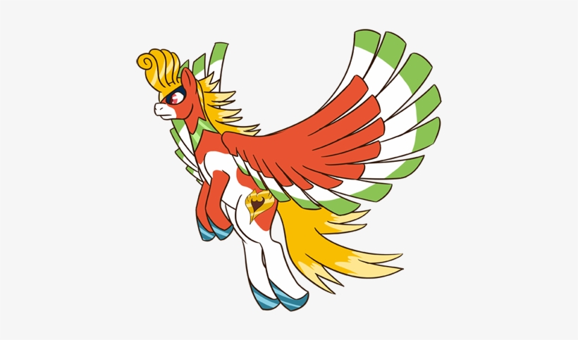 Otakugal15, Ho-oh, Pokémon, Ponified, Safe - Ho Oh Pokemon Mlp, transparent png #3422617