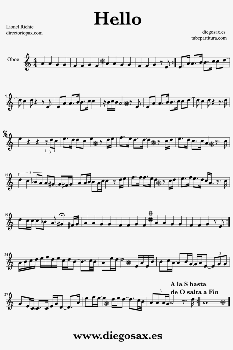 Tubescore Sheet Music For Oboe - Sheet Music Bassoon, transparent png #3422847