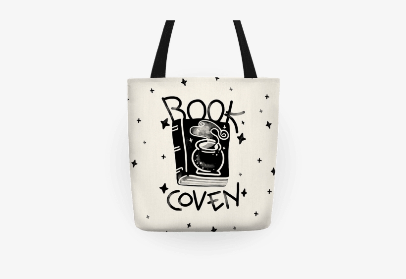 Get Reading In Spooky Style With This Book Bag Design - Book Coven Tote Bag: Funny Tote Bag En Tote Bag Bags,, transparent png #3423138