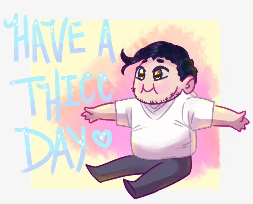 Felt Kinda Sad Today, So I Drew A Cute Thicc Markimallow - Cartoon, transparent png #3423292