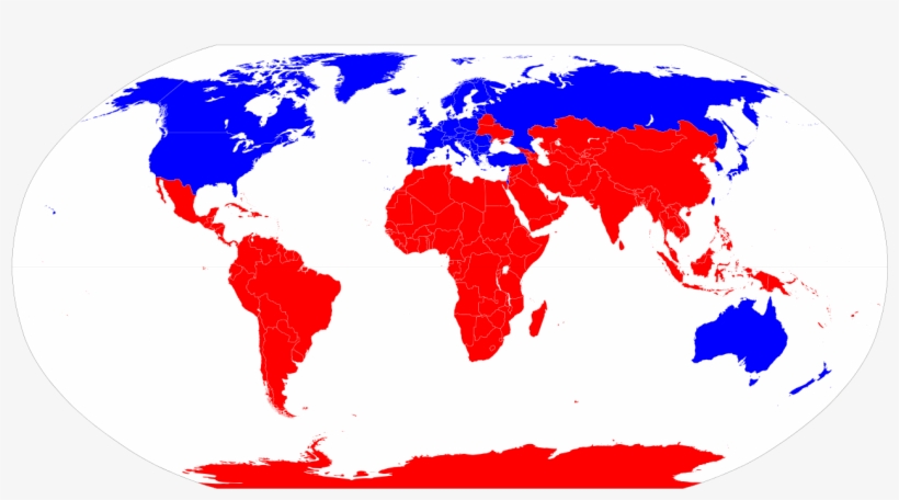 Fair Trade And Racism - World Map Red And Blue, transparent png #3424411