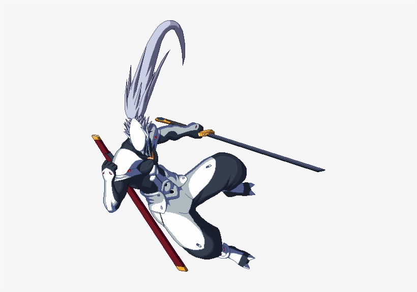 No Caption Provided - Blazblue Hakumen Sprite, transparent png #3424607