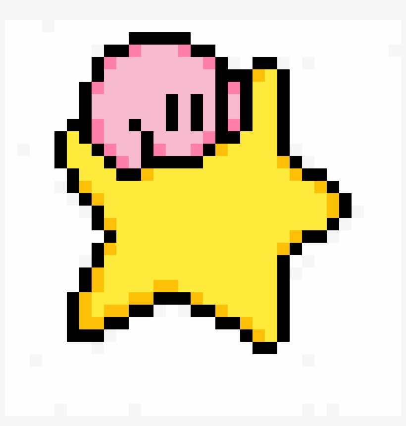 Kirby Star - Pixel Art Minecraft Kirby, transparent png #3424887