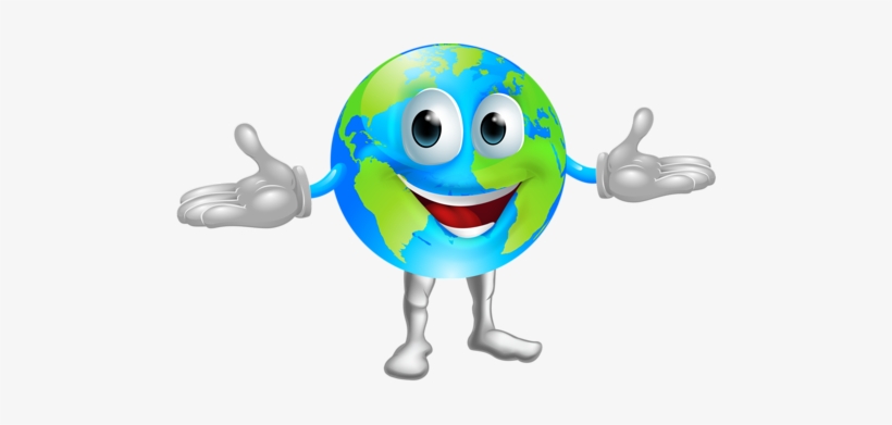Globe Clipart Emoji - World Cartoon Man, transparent png #3425485