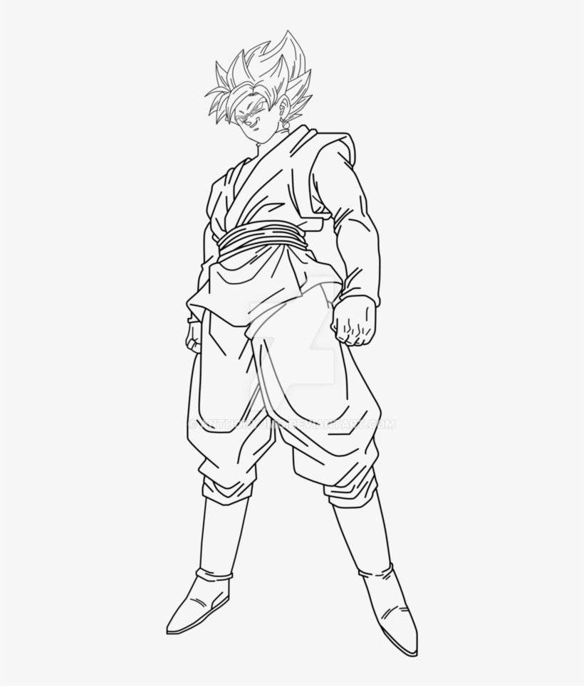 Goku Black Super Saiyan Rose Drawing - Goku Black Rose Coloring Pages, transparent png #3425560