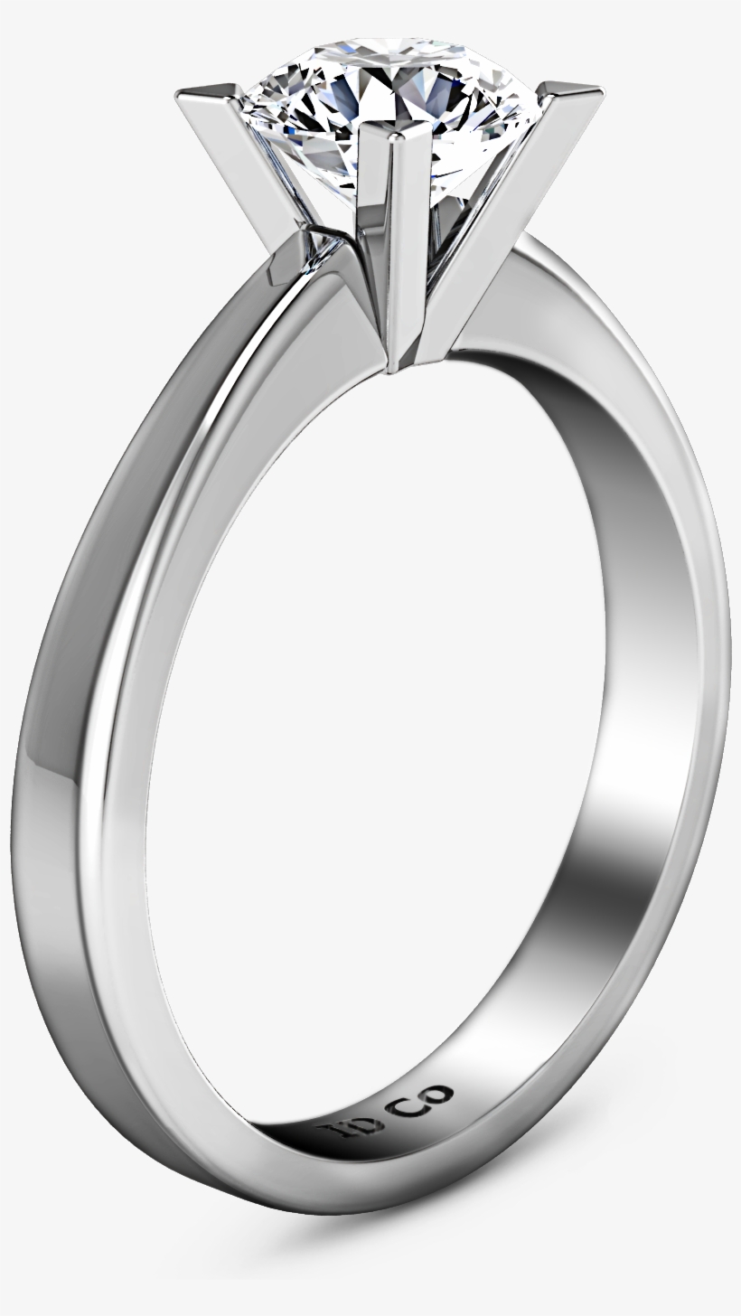 Solitaire Engagement Ring Icon 14k White Gold - Engagement Ring, transparent png #3425810