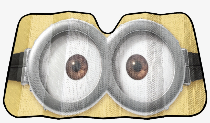 Minions Eyes Accordion Sunshade - Minions By Despicable Me - Minions Eyes Accordion Sunshade, transparent png #3426220