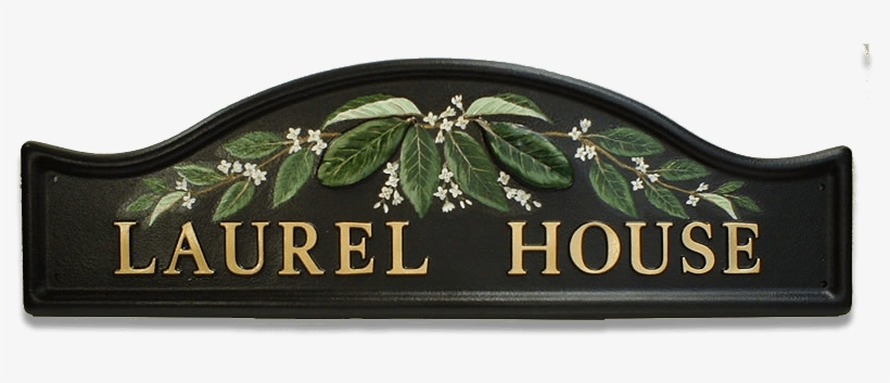Laurel Leaves House Sign - Ulmus Alata, transparent png #3426493