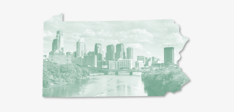 Outline Of The State Of Pennsylvania Framing A Photo - 30th Street Station, transparent png #3426657