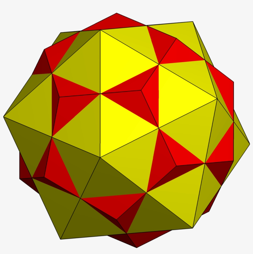 Compound Of Dodecahedron And Icosahedron - Icosahedron, transparent png #3427141