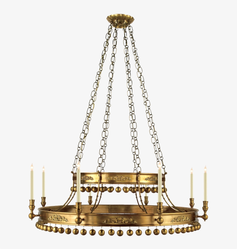 Natalya Large Chandelier In Hand-rubbed Antique - Visual Comfort Sr5021sn John Rosselli Natalya 8 Light, transparent png #3427394