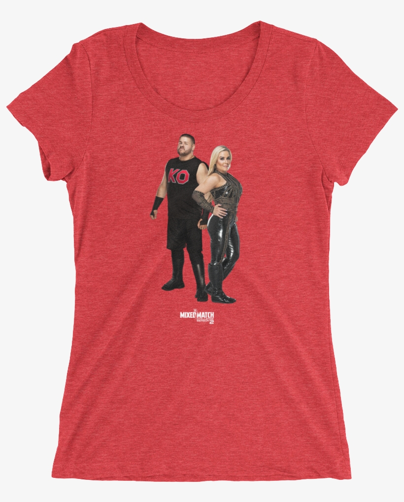 Kevin Owens & Natalya Mmc "photo" Women's - Women's Distinct Heiress X Triblend - Aqua Triblend, transparent png #3427518