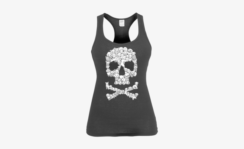 Dog Skull Tank Top - Pawsitively Bitchin' Tshirt, transparent png #3427715