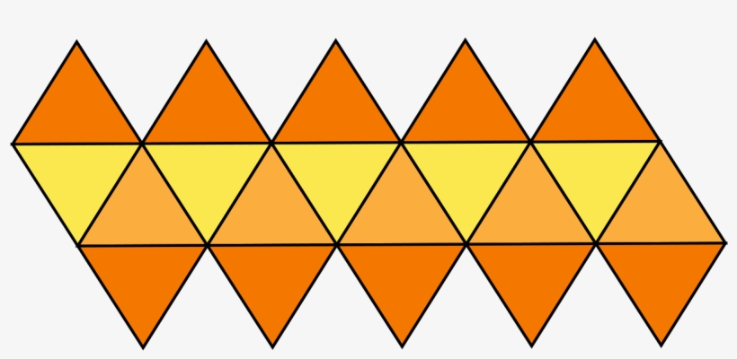 Icosahedron-net 66690 - Icosahedron Flat, transparent png #3427993